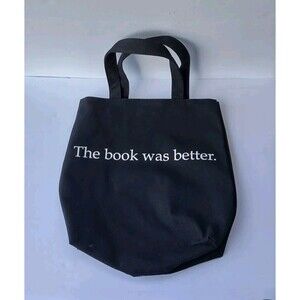 BARNES & NOBLE Black Canvas Bag- THE BOOK WAS BETTER